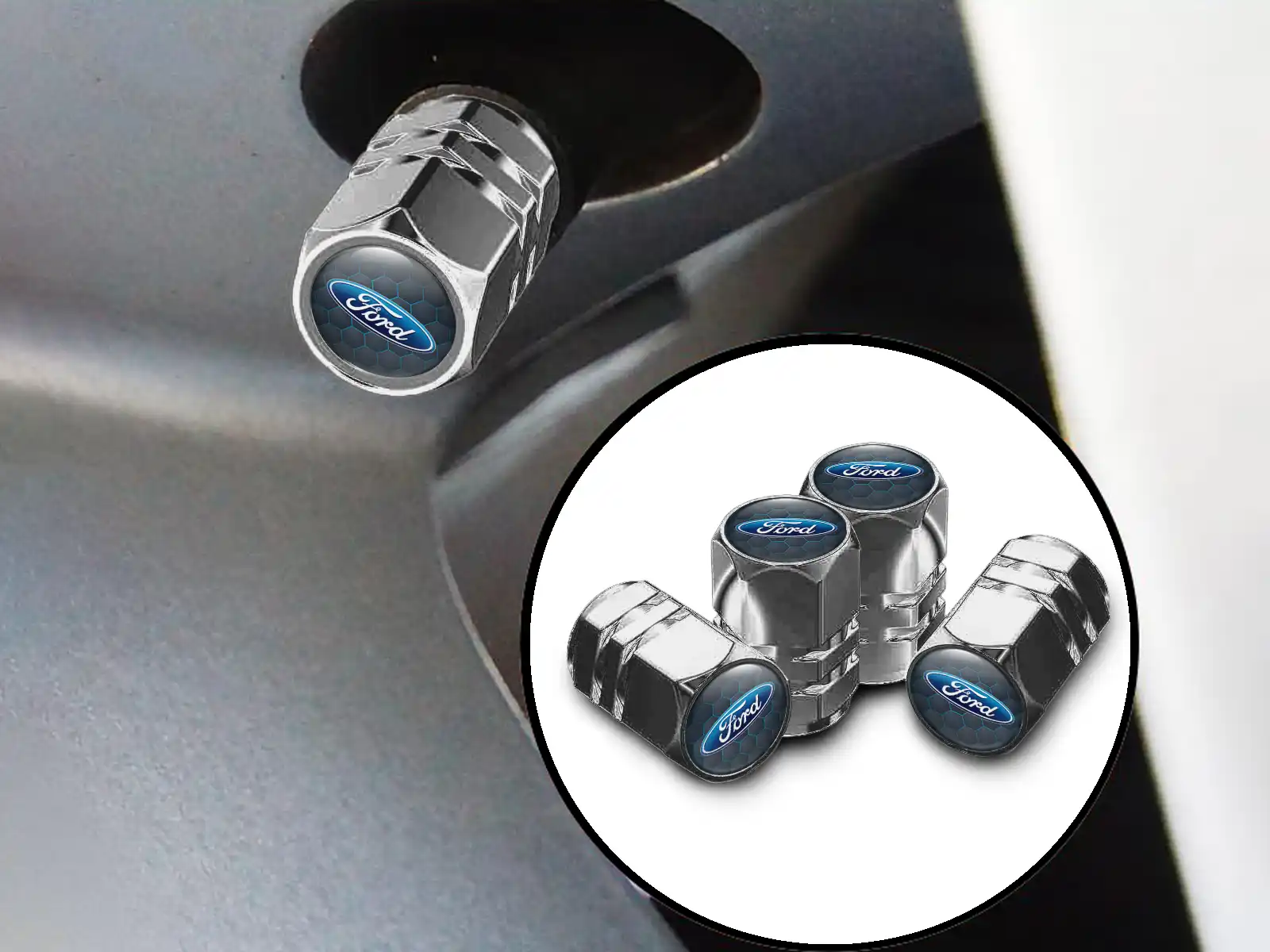 Ford Tapones Válvula Bicicleta Estilo Carrera